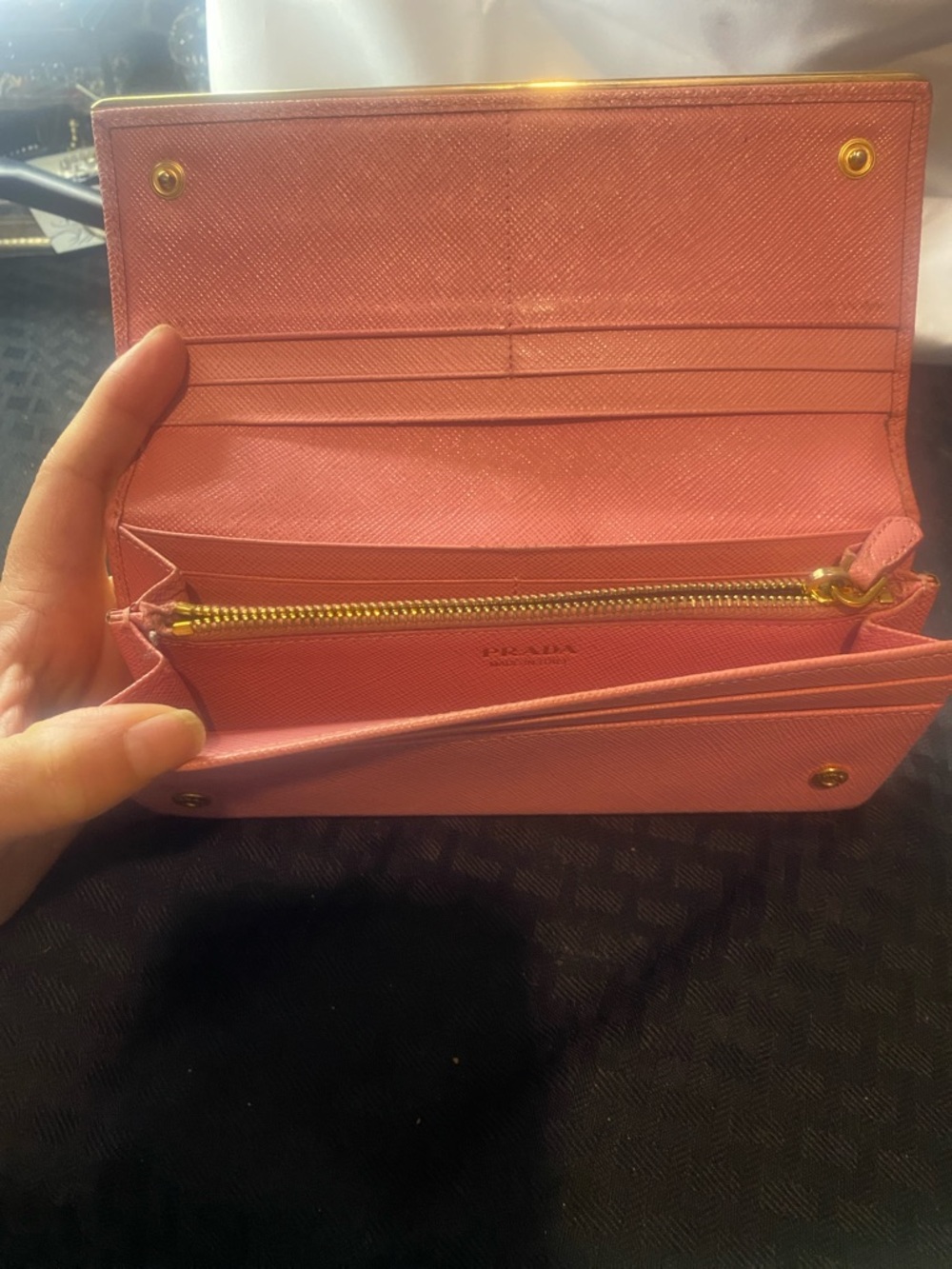 Prada Pink long wallet w/ ID card holder see pics - Picture 4 of 12